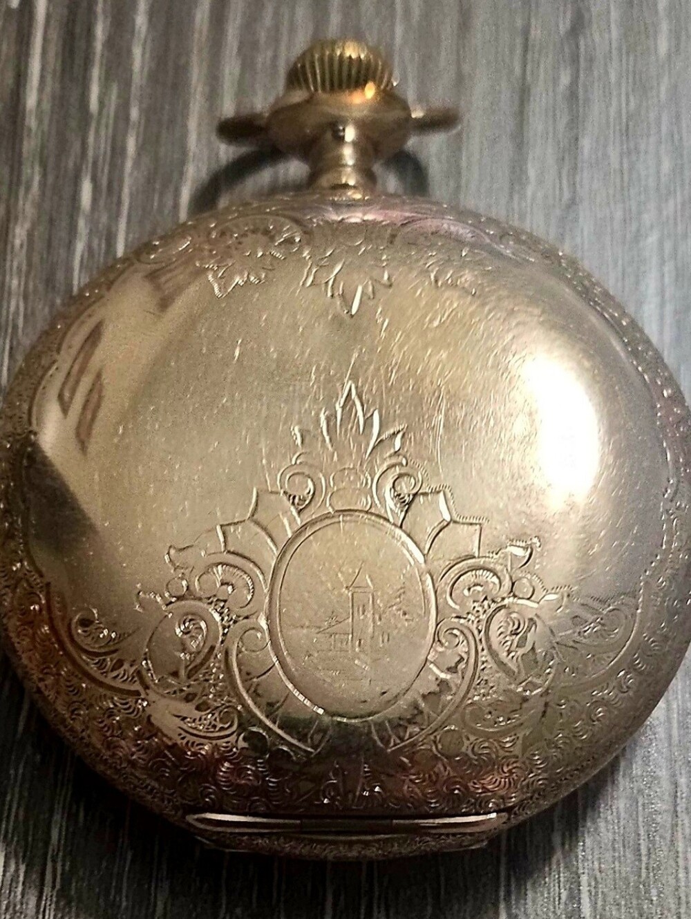 VINT. American Waltham Pocketwatch Grade #81 G.F B.B Etched Case MODEL #12423419